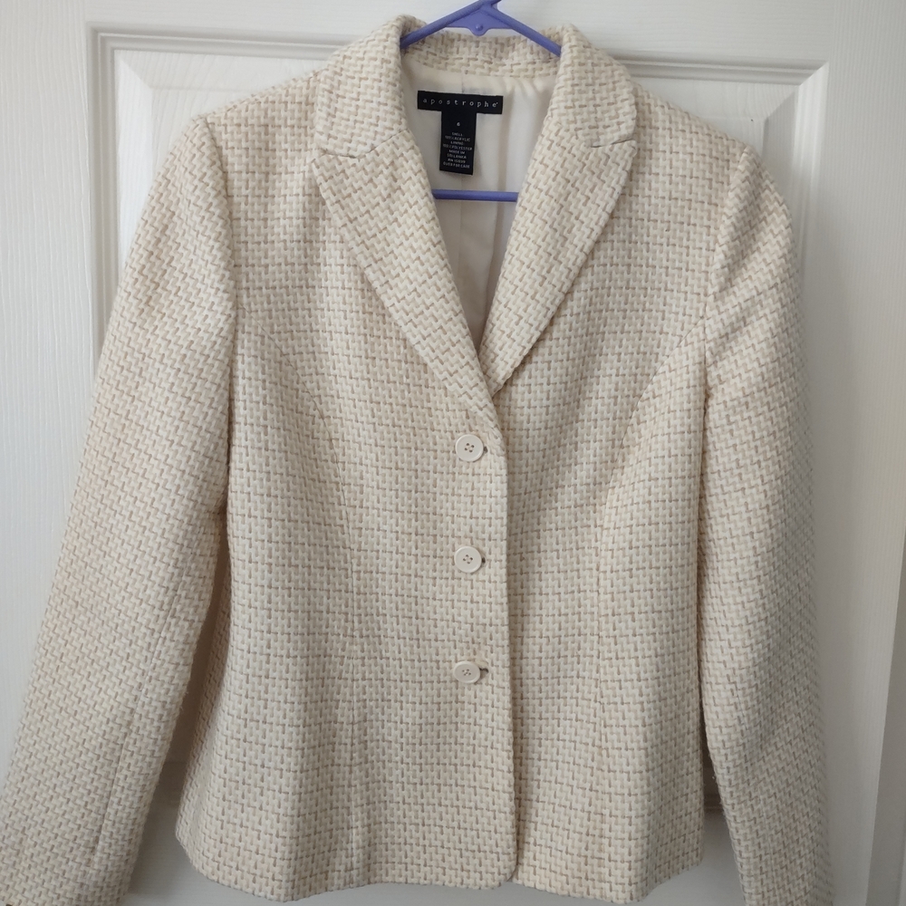 Apostrophe Blazer Size 6 Cream